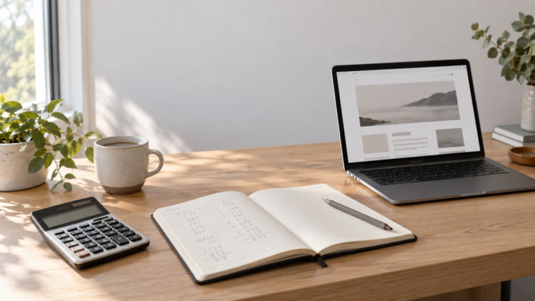 A professionally designed custom small business website shown on a laptop